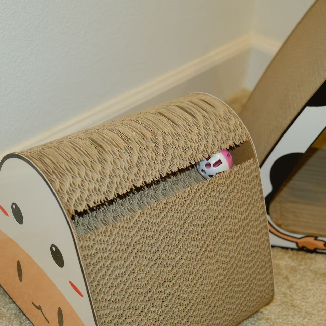 Cow House Cat Scratcher – Double Layer Fun
